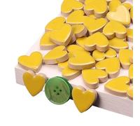 Colorful Heart-Shaped Mosaic Fragments Stones DIY Handmade Stickers Creative Decoration Accessories, 20Pcs(Color-03)