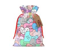 Colorful Heart-Standard Print Gift Drawstring Bags Reusable Present Sack Versatile Birthday Holiday Party Favors