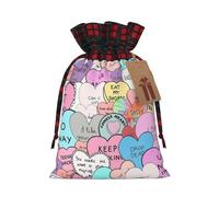 Colorful Heart-Standard Print Gift Reusable Bags Festive Drawstring Pouches Versatile Birthday Wedding Favors