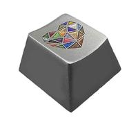 Colorful heart theme aluminum alloy metal key cap has original height for mechanical keyboards