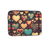 Colorful Hearts Unisex Shockproof Laptop Sleeve, Made of high-Density Oxford Fabric, Convenient Zipper Opening