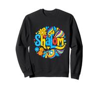 Colorful Hebrew Shalom Hanukkah Holiday Sweatshirt