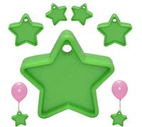Colorful Helium Balloon Weights Star Shaped Balloon Weights Plastic Balloon Pack of 5,10 and 25 Weights for Balloons Birthday Wedding Party Decorations Supplies (Green, 25)