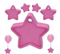 Colorful Helium Balloon Weights Star Shaped Balloon Weights Plastic Balloon Pack of 5,10 and 25 Weights for Balloons Birthday Wedding Party Decorations Supplies (Hot Pink, 10)