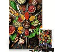 Colorful Herbs And Spices Jigsaw Puzzle 1000 Piece for Adults Stress Less Indoor Fun Home Enjoyable Night Play (38x26cm)