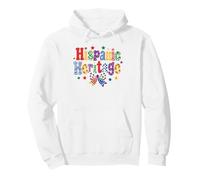 Colorful Hispanic Heritage Month Design Festive Bow Pullover Hoodie