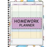 Colorful Homework Planner for ADHD Students: Weekly and Daily Undated Assignment Tracker Notebook for Elementary, Middle, High School and College