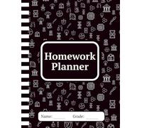 Colorful Homework Planner for Students: Undated Assignment Tracker for Middle School, High School and College Students | Manage Homework