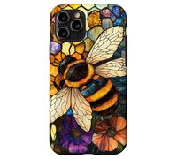 Colorful Honey Bee Floral Stained Glass Art Case for iPhone 11 Pro