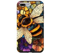 Colorful Honey Bee Floral Stained Glass Art Case for iPhone 7 Plus/8 Plus