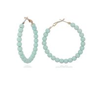 Colorful Hoop Earrings for Women 80s 90s Neon Acrylic Beads Hoop Earring Mixed Color Disco Large Circle Round Earings, L, Acrylic, No Gemstone