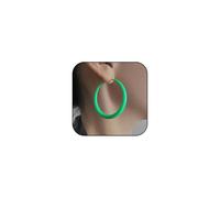 Colorful Hoop Earrings for Women Matte Exaggerated Retro Large Round Hoop Earings 80s 90s Neon Bright Loop Jewelry Accessories, Alloy Steel, No Gemstone