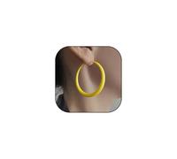 Colorful Hoop Earrings for Women Matte Exaggerated Retro Large Round Hoop Earings 80s 90s Neon Bright Loop Jewelry Accessories, Alloy Steel, No Gemstone