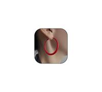 Colorful Hoop Earrings for Women Matte Exaggerated Retro Large Round Hoop Earings 80s 90s Neon Bright Loop Jewelry Accessories, Alloy Steel, No Gemstone