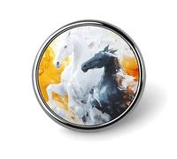 Colorful Horses Running Small Round Button Badge Lapel Pins Badge for Bag 1" Shirt Accessories