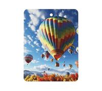 Colorful Hot Air Balloon Car Air Freshener Hanging, Long Lasting Scented Car Aromatherapy Tablets, Square Fragrance Scented Cards for Vehicles, Bedroom, Wardrobe Black-style