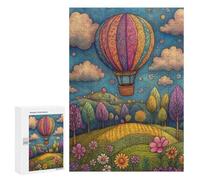 Colorful Hot Air Balloon Scene Puzzle 1000 Teile Schwer Puzzle Spielzeug Lernspiel Impossible Herausforderungsspielzeug Für Erwachsene Kinder 300 PCS