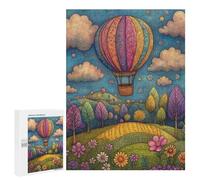 Colorful Hot Air Balloon Scene Puzzle 1000 Teile Schwer Puzzle Spielzeug Lernspiel Impossible Herausforderungsspielzeug Für Erwachsene Kinder 500 PCS