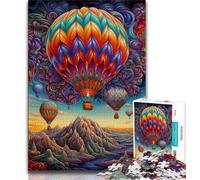 Colorful Hot Air Balloons Puzzles for Adults Teens 1000 Pieces,for Educational Game Challenge Toy for Is Ideal As A Gift for The Whole Family (38x26cm)