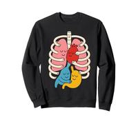 Colorful Human Body Anatomy Illustrated - Nurse Sweatshirt