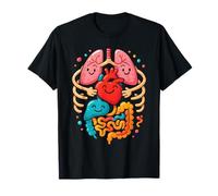 Colorful Human Body Anatomy Illustrated - Nurse T-Shirt