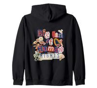 Colorful Human Rights Activism Vintage Retro Design Zip Hoodie