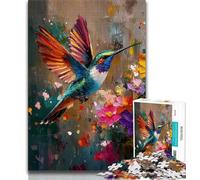 Colorful Hummingbird 1000 Piece Jigsaw Puzzles for Adults,Help The Brain Exercise Addictive Toys to Cultivate Patience A Work of Art (38x26cm)