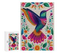 Colorful Hummingbird Art Print-2 Puzzle 1000 Teile Schwer Puzzle Spielzeug Lernspiel Impossible Herausforderungsspielzeug Für Erwachsene Kinder 300 PCS