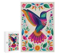 Colorful Hummingbird Art Print-2 Puzzle 1000 Teile Schwer Puzzle Spielzeug Lernspiel Impossible Herausforderungsspielzeug Für Erwachsene Kinder 1000 PCS
