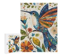Colorful Hummingbird Art Print Puzzle 1000 Teile Schwer Puzzle Spielzeug Lernspiel Impossible Herausforderungsspielzeug Für Erwachsene Kinder 500 PCS