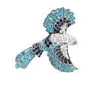Colorful Hummingbird Brooch Large Size Elegant Rhinestones Bird Badge Clothing Accessories Jewelry For Women Girls Alloy Brooch