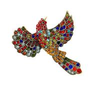 Colorful Hummingbird Brooch Large Size Elegant Rhinestones Bird Badge Clothing Accessories Jewelry For Women Girls Statement Jewelry