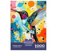 Colorful Hummingbird Jigsaw Puzzles Puzzles for Adults Kids. 1000 Piece Impossible Challenge Toy Educational Game Home Decoration for Adults& Kids Age 14 Years Up 70x50cm/1000pcs
