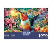 Colorful Hummingbirds 1000 Piece Impossible Puzzle for Adults - Challenging Jigsaw Puzzles, Family Activity & Mind Game Gift 38x26cm/1000pcs