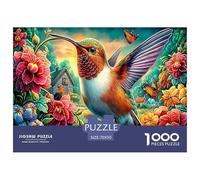 Colorful Hummingbirds 1000 Piece Impossible Puzzle for Adults - Challenging Jigsaw Puzzles, Family Activity & Mind Game Gift 70x50cm/1000pcs