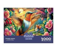 Colorful Hummingbirds 1000 Piece Impossible Puzzle for Adults - Challenging Jigsaw Puzzles, Family Activity & Mind Game Gift 52x38cm/1000pcs