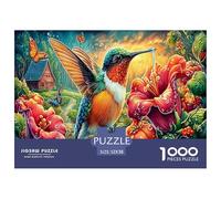 Colorful Hummingbirds 1000 Piece Jigsaw Puzzle with Whimsical Design - A Charming Challenge for All Ages And Beautiful Home Decoration 52x38cm/1000pcs