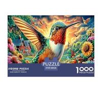 Colorful Hummingbirds 1000 Pieces Jigsaw Puzzle for Adults. Difficult Puzzle, Game Challenge Toy, Home Decoration 38x26cm/1000pcs