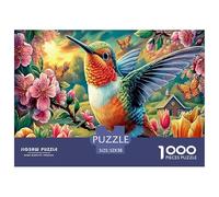 Colorful Hummingbirds 1000 Pieces Jigsaw Puzzle for Adults. Difficult Puzzle, Game Challenge Toy, Home Decoration 52x38cm/1000pcs