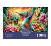 Colorful Hummingbirds Jigsaw Puzzle 1000 Piece, Impossible Puzzle, Family Activity Puzzles, Challenging Toy for Adults And Kids 70x50cm/1000pcs