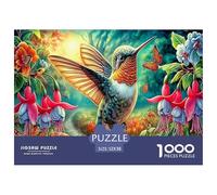 Colorful Hummingbirds Jigsaw Puzzles for Adults Kids. 1000 Pieces Impossible Puzzle Challenge Toy 52x38cm/1000pcs