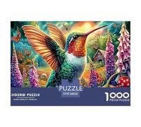 Colorful Hummingbirds Puzzles 1000 Piece for Adults Puzzle Impossible, Puzzle Family Activity Puzzles Game 38x26cm/1000pcs