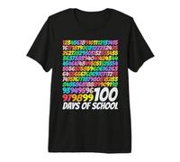 Colorful Hundred Days School Math Milestone Learning Class Premium T-Shirt