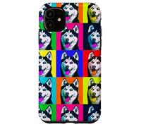 Colorful Husky Pop Art Graphic Dog Case for iPhone 11