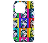 Colorful Husky Pop Art Graphic Dog Case for iPhone 13 Pro