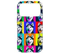 Colorful Husky Pop Art Graphic Dog Case for iPhone 17 Pro