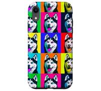 Colorful Husky Pop Art Graphic Dog Case for iPhone XR