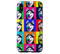 Colorful Husky Pop Art Graphic Dog Case for iPhone XS Max