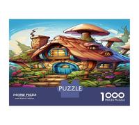 Colorful Hut 1000 Piece Jigsaw Puzzle As Interlocking Puzzles Personalised Jigsaws Fairy Tale House for Anxiety Relief Games during Family Puzzle Night 38x26cm/1000pcs