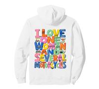 Colorful I Love One Woman And Several Motorcycles Pullover Hoodie